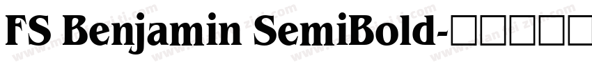 FS Benjamin SemiBold字体转换